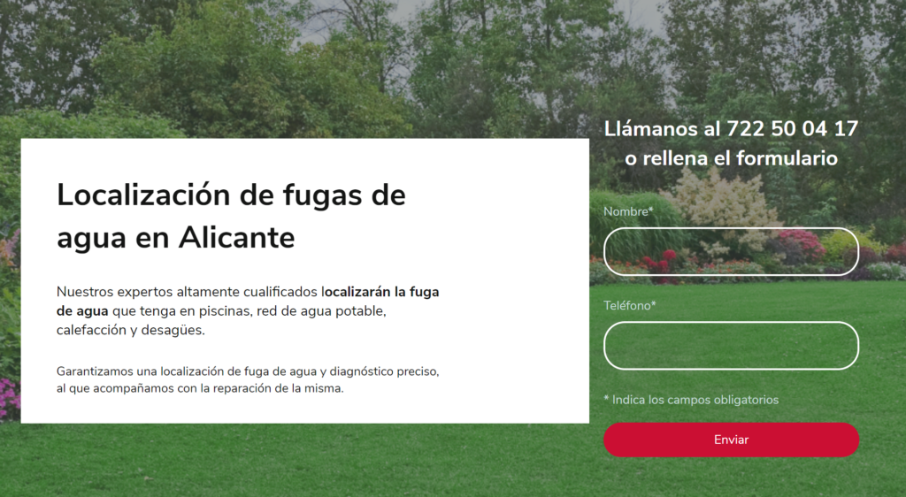 fugas de agua alicante